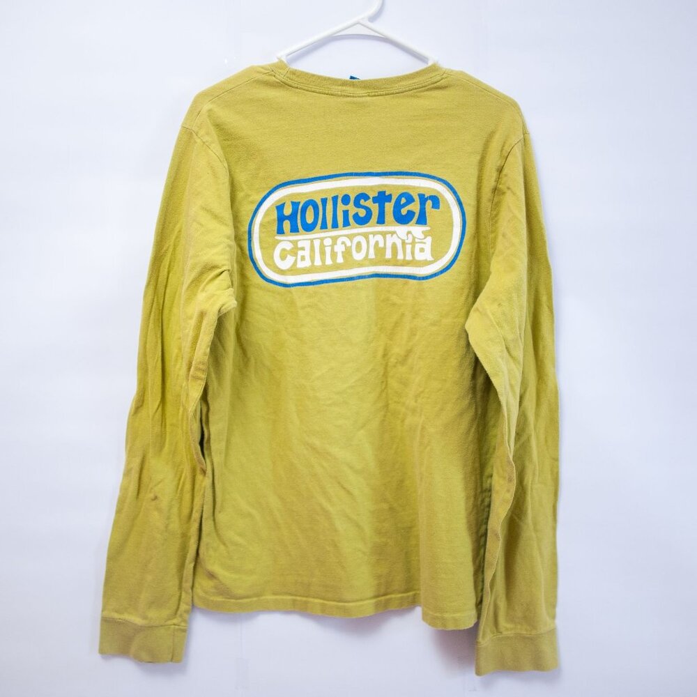 Vintage Y2K Hollister Long Sleeve Graphic Tee Mens XL Lime Green Skate Baggy